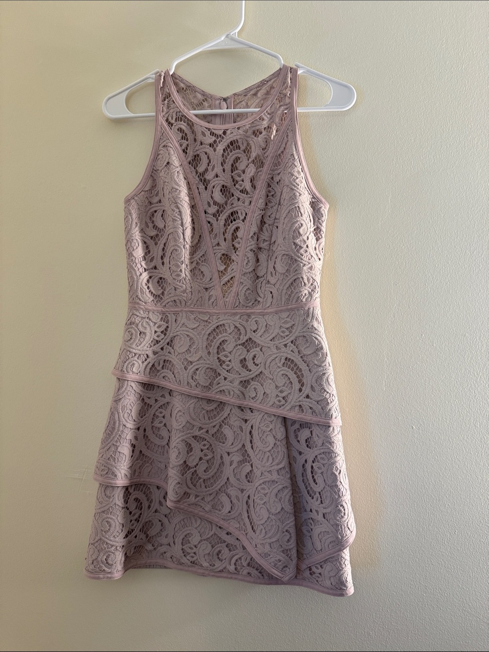 BCBGMAXAZRIA Hanah Lace Lavender Dress
